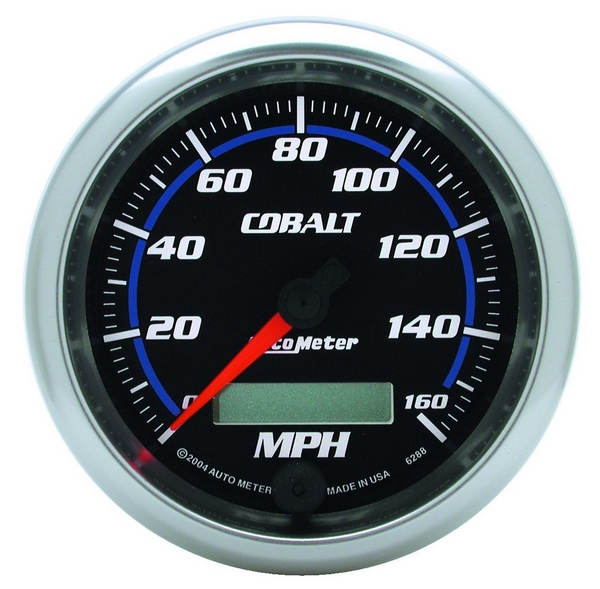 3-3/8" SPEEDOMETER, 0-160 MPH, COBALT